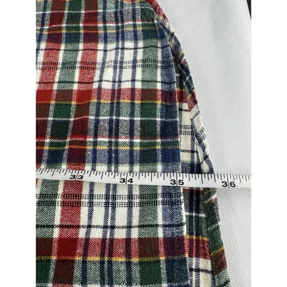 VTG Ralph Lauren XL Red Green Plaid The Big Shirt Oversized Cottagecore Preppy - Picture 8 of 10